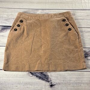 Banana Republic Tan Mini Skirt with Button Details Preppy Y2K